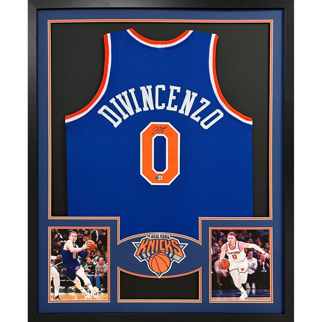 Donte DiVincenzo Autographed Framed Jersey New York Knicks Beckett Authenticated 42x34 (1 of 2)