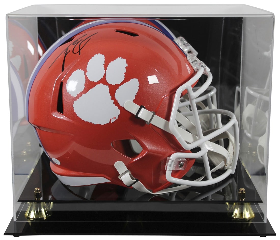 Clemson Travis Etienne Jr. Signed Full Size Speed Rep Helmet with JSA COA: Clemson Travis Etienne Jr. Signed Full Size Speed Rep Helmet with JSA COA Celebrate your love for college football with this authentic Clemson Tigers Full Size Speed Replica Helmet, personally signed