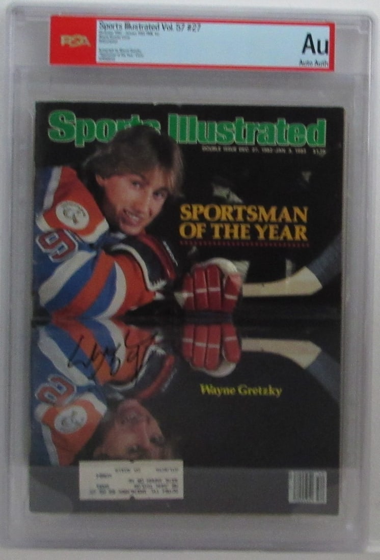PSA DNA Authenticated Sports Illustrated Magazine Signed by Wayne Gretzky HOF 1983 (1 of 3)