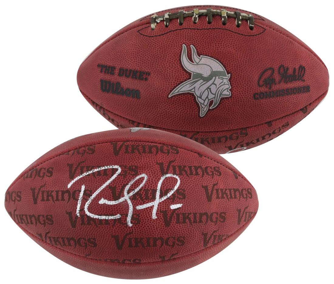 Randy Moss Autographed Wilson The Duke NFL Football Beckett Witnessed Minnesota Vikings: Randy Moss Autographed Wilson The Duke NFL Football Beckett Witnessed Minnesota Vikings This official Wilson "The Duke" Team Showcase NFL football has been personally signed by Randy Moss of the Minne