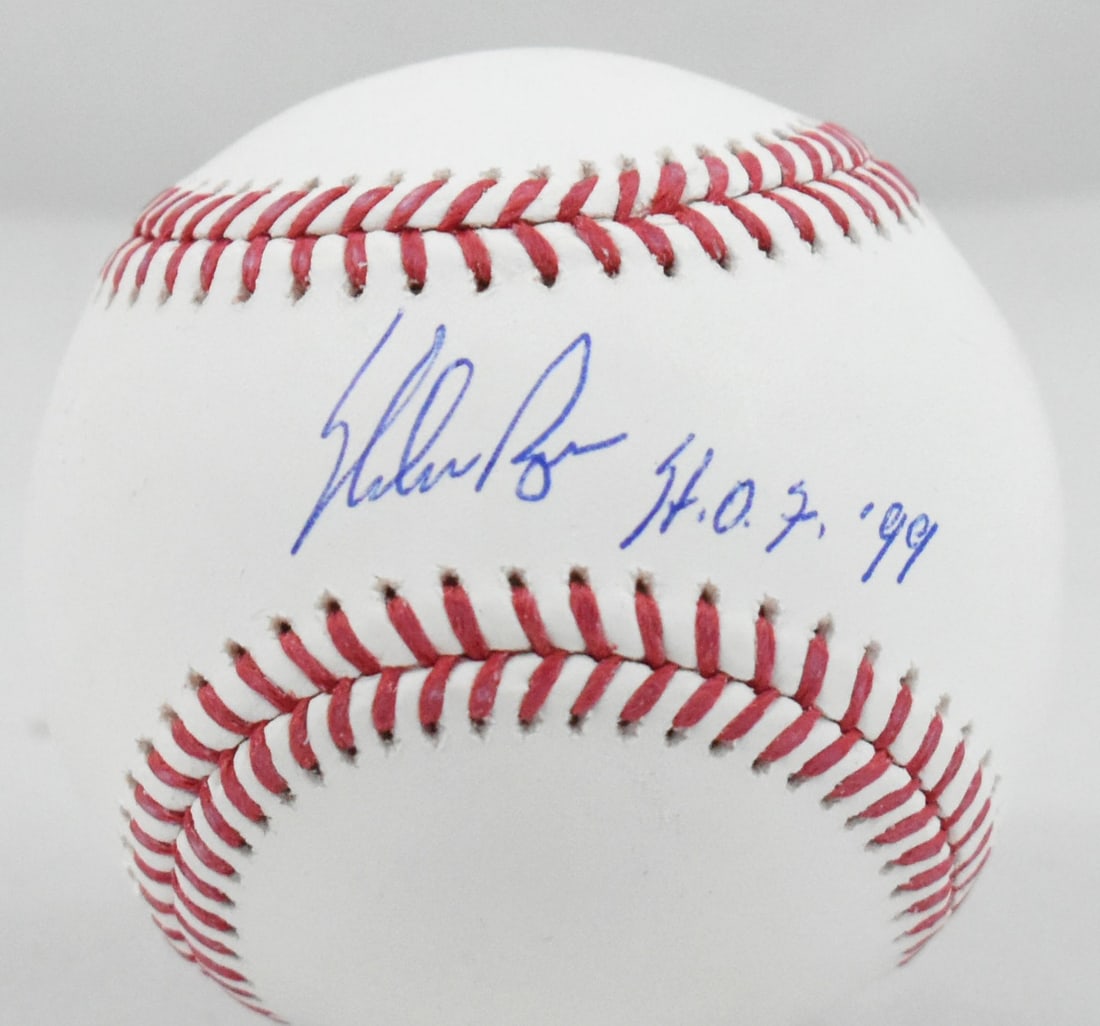 Nolan Ryan Signed Rawlings OML Baseball with PSA Authentication and HOF Inscription: Nolan Ryan Signed Rawlings OML Baseball with PSA Authentication and HOF Inscription This Rawlings Official Major League Baseball has been autographed by Nolan Ryan and features a Hall of Fame inscript