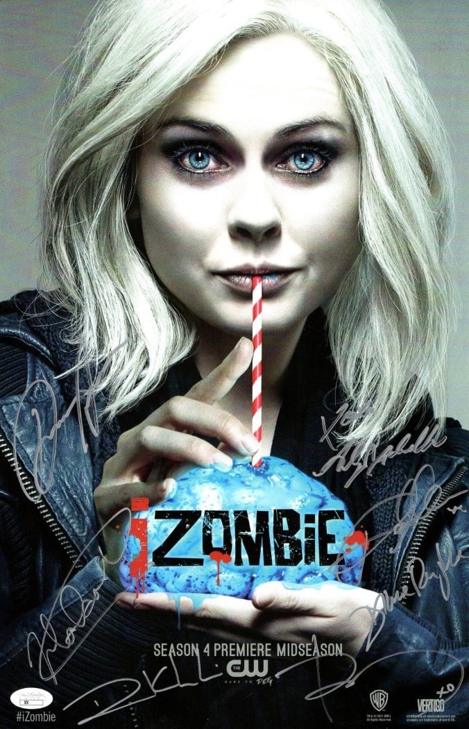 iZombie Cast Autographed 11x17 Poster with 7 Signatures JSA Certified (1 of 2)
