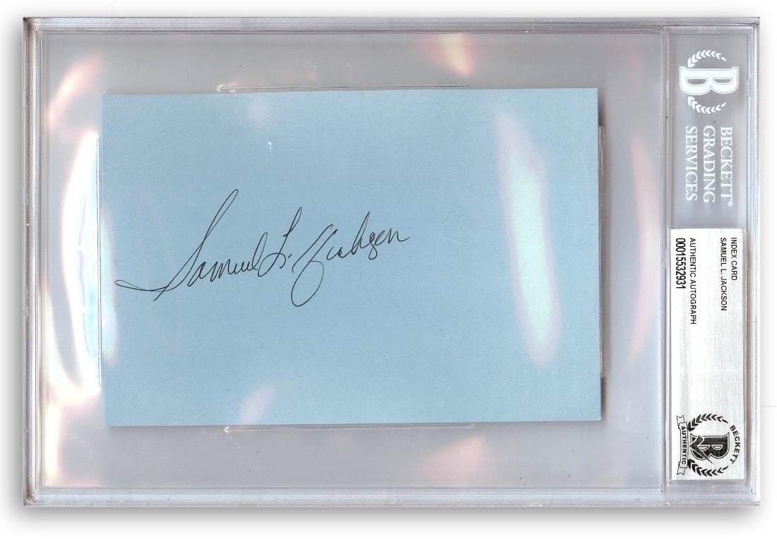 Beckett Authenticated Index Card Signed by Samuel L Jackson (1 of 1)