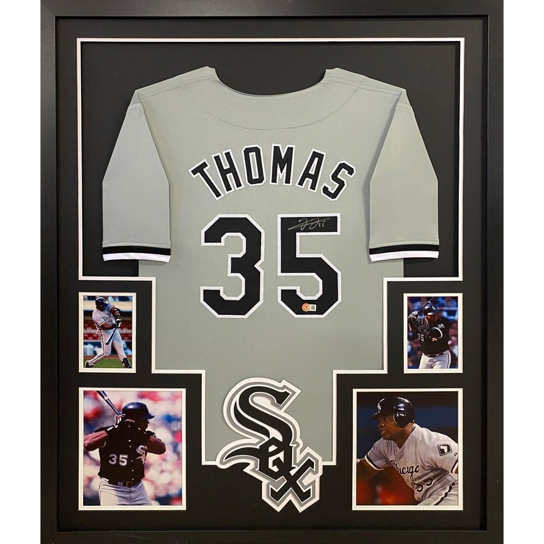 Frank Thomas Autographed Framed Jersey Chicago White Sox Beckett Authentic (1 of 2)