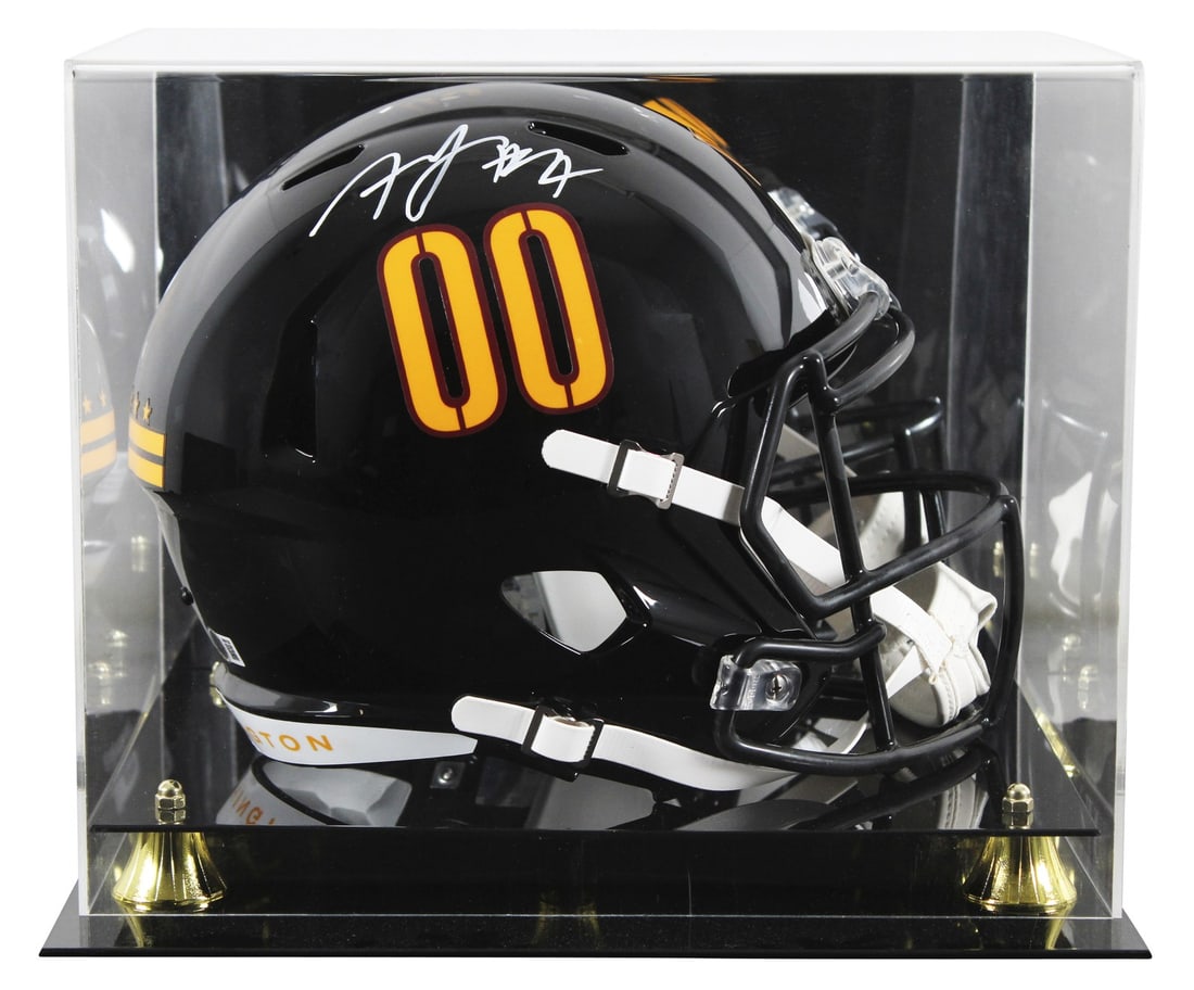 Frankie Luvu Signed 2022 Commanders Speed Helmet with Display Case BAS (1 of 4)