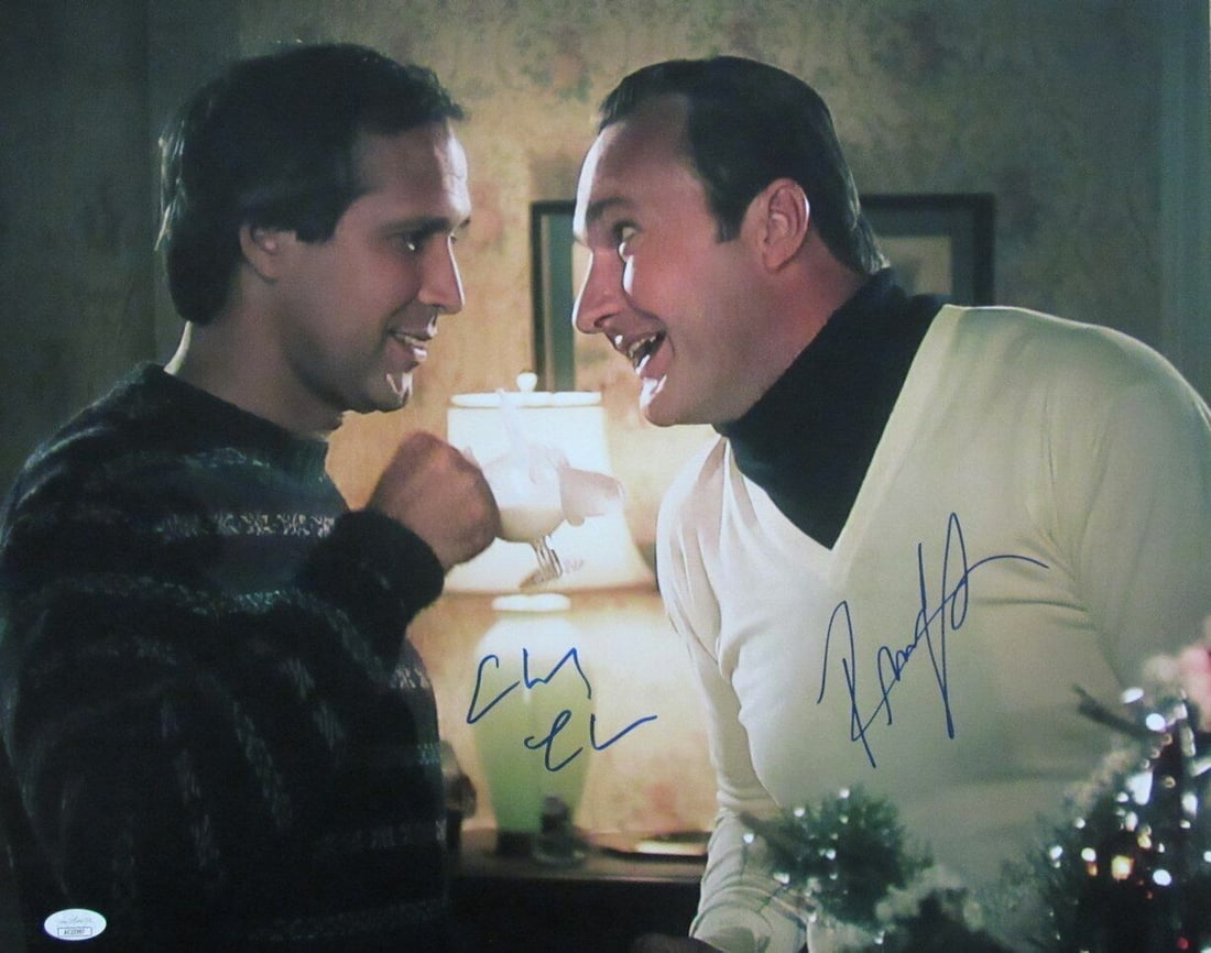 Chevy Chase Randy Quaid Dual Signed 16x20 Photo Christmas Vacation JSA Authenticated (1 of 3)