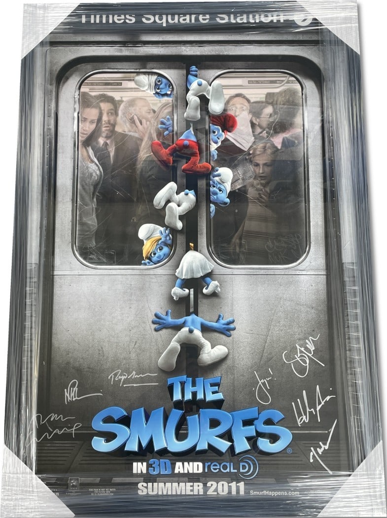 The Smurfs 27x40 Poster Signed by Neil Patrick Harris and Cast Beckett Authenticated (1 of 5)