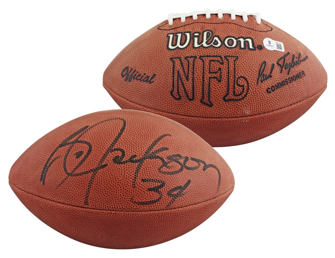 Bo Jackson Signed Oakland Raiders NFL Football with Beckett Authentication (1 of 4)