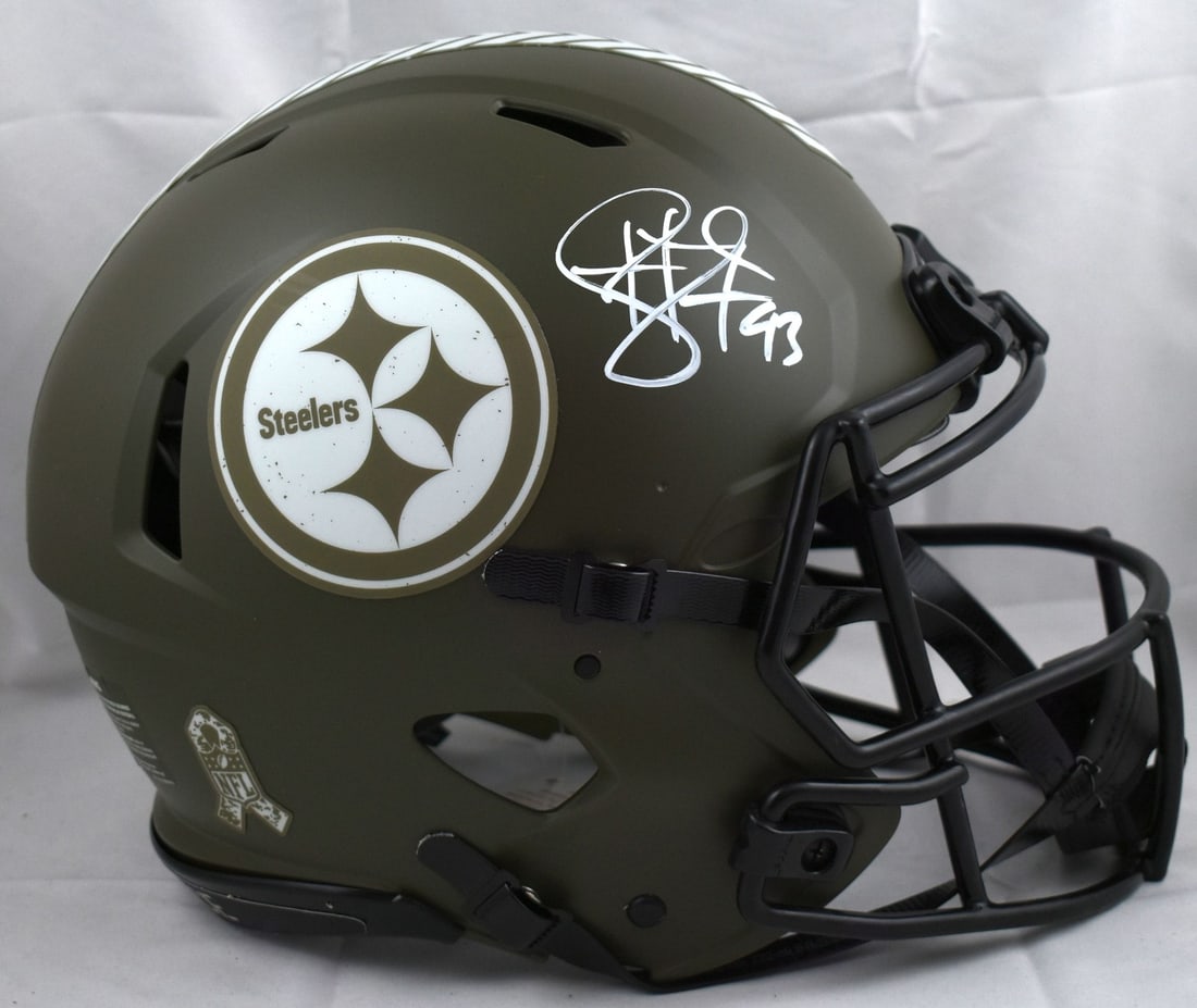 Troy Polamalu Autographed Pittsburgh Steelers Full Size Speed Authentic Helmet Beckett Holo (1 of 5)