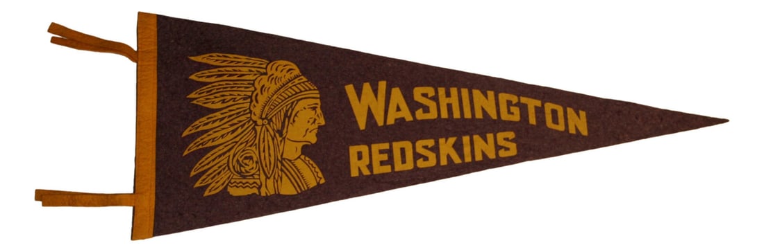 Rare Vintage 1940s Washington NFL Football Pennant 30x12 Original (1 of 4)