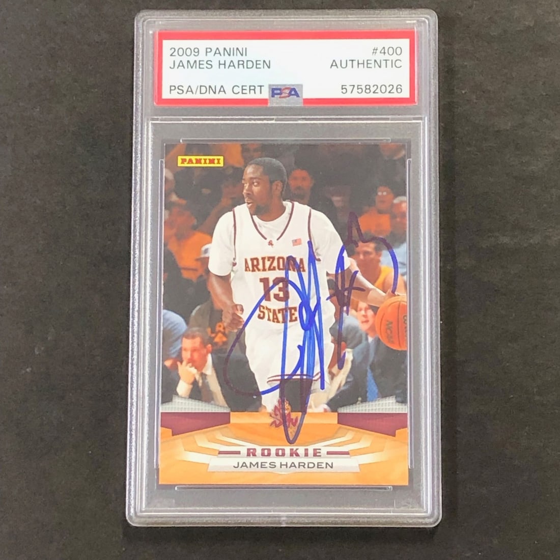 2009-10 Panini #400 James Harden Signed Card PSA/DNA Authenticated (1 of 2)