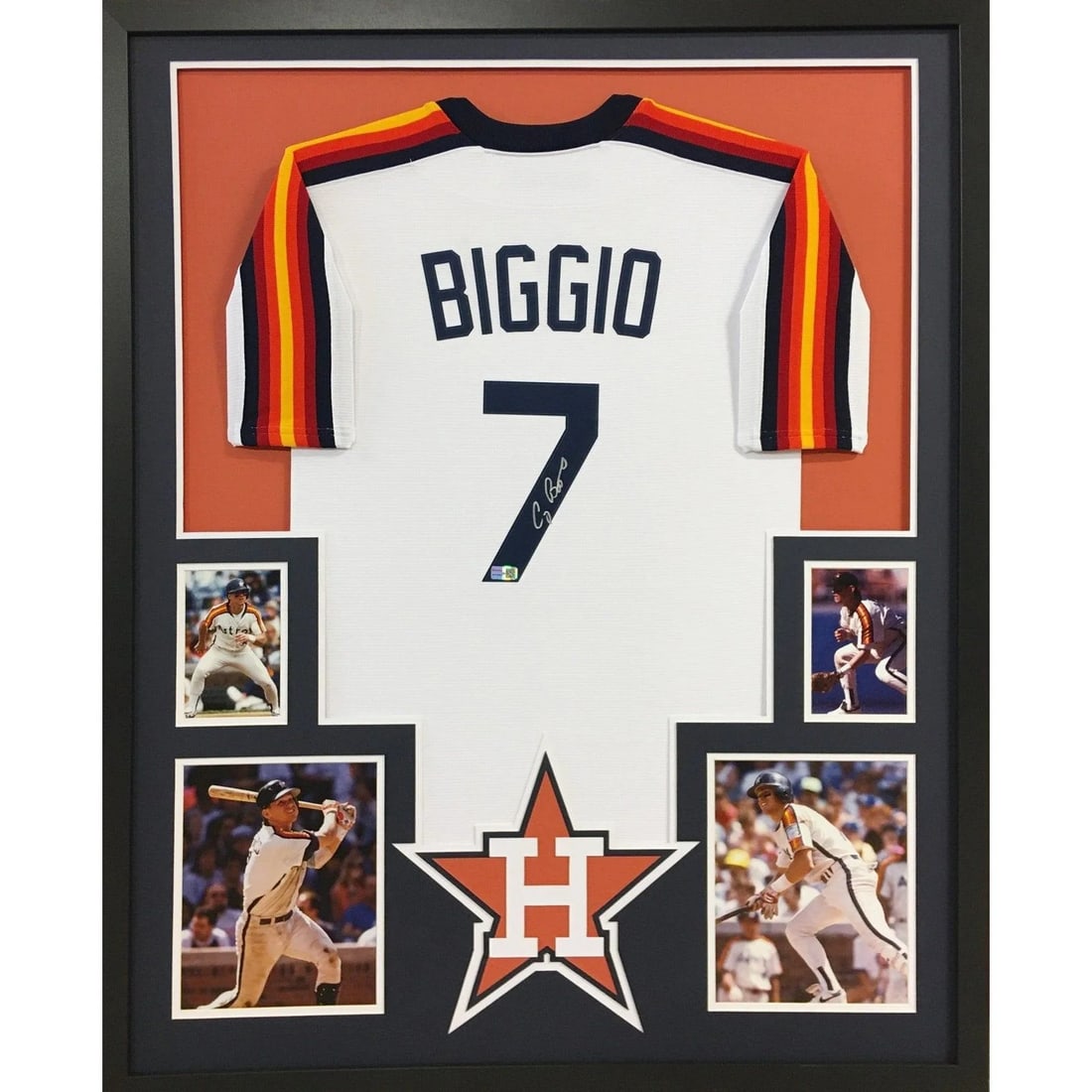 Craig Biggio Signed Framed Jersey with Tristar COA: Craig Biggio Signed Framed Jersey with Tristar COA Celebrate the legacy of baseball legend Craig Biggio with this stunning framed autographed jersey. This authentic Houston Astros jersey is profession