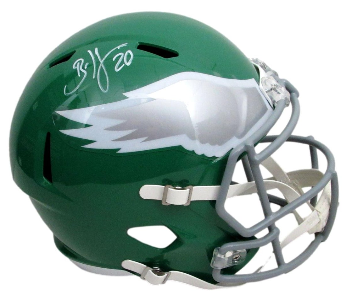 Philadelphia Eagles Kelly Green Speed Replica Helmet Signed by Brian Dawkins PSA/DNA: Philadelphia Eagles Kelly Green Speed Replica Helmet Signed by Brian Dawkins PSA/DNA This is a Philadelphia Eagles Kelly Green full size Speed replica football helmet signed by Hall of Famer Brian Daw