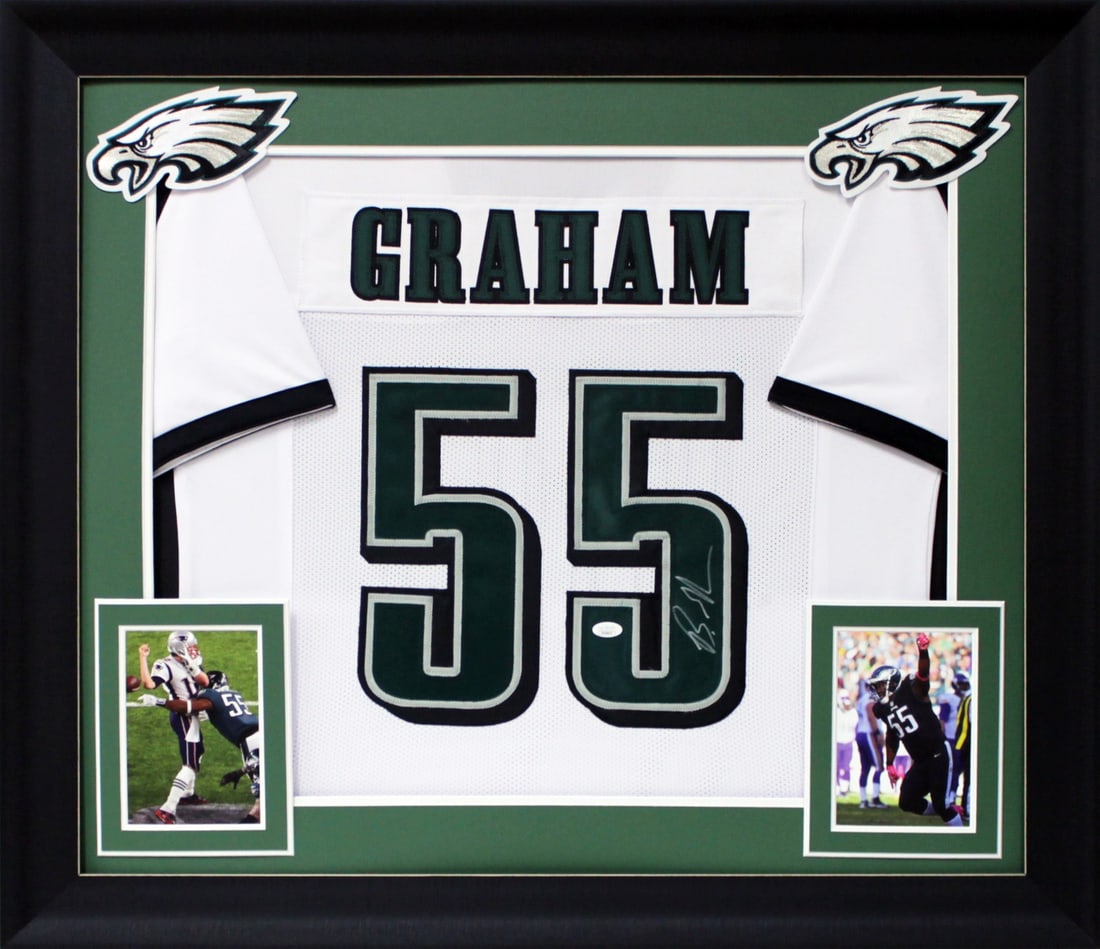 Framed White Jersey Signed by Brandon Graham JSA Witnessed Philadelphia Eagles (1 of 1)