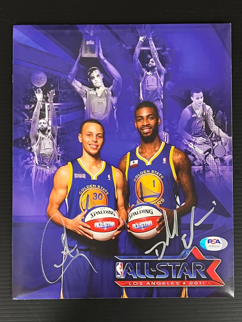 Stephen Curry Dorell Wright Signed 8x10 Photo PSA Authenticated Warriors (1 of 3)