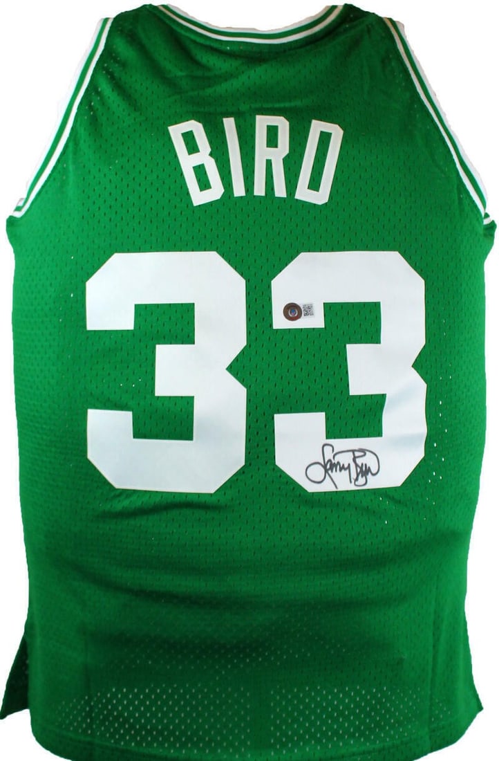 Larry Bird Autographed Boston Celtics Hardwood Classic Jersey Beckett Authenticated (1 of 3)
