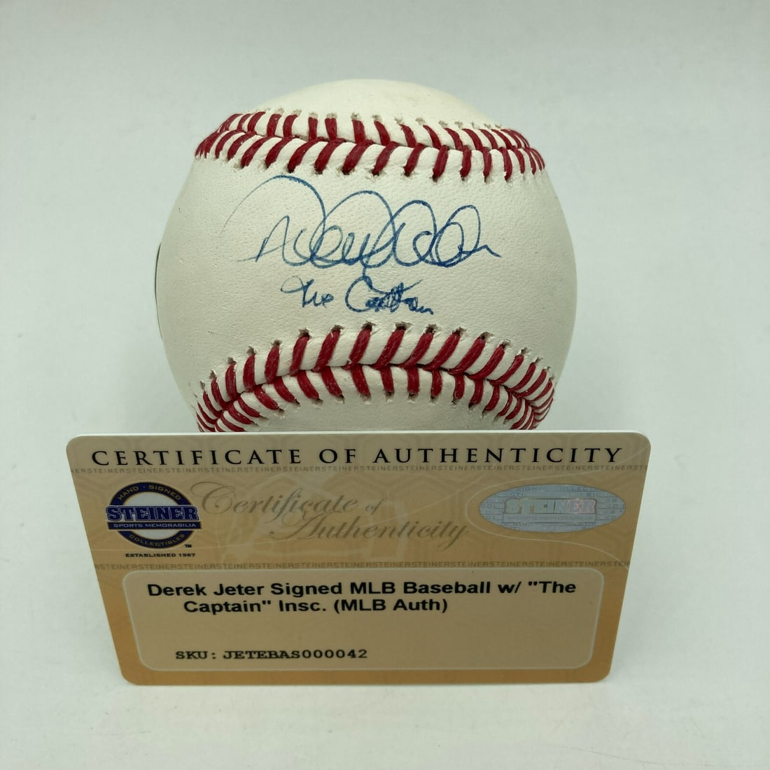 Derek Jeter Signed Inscribed MLB Baseball Steiner COA (1 of 5)