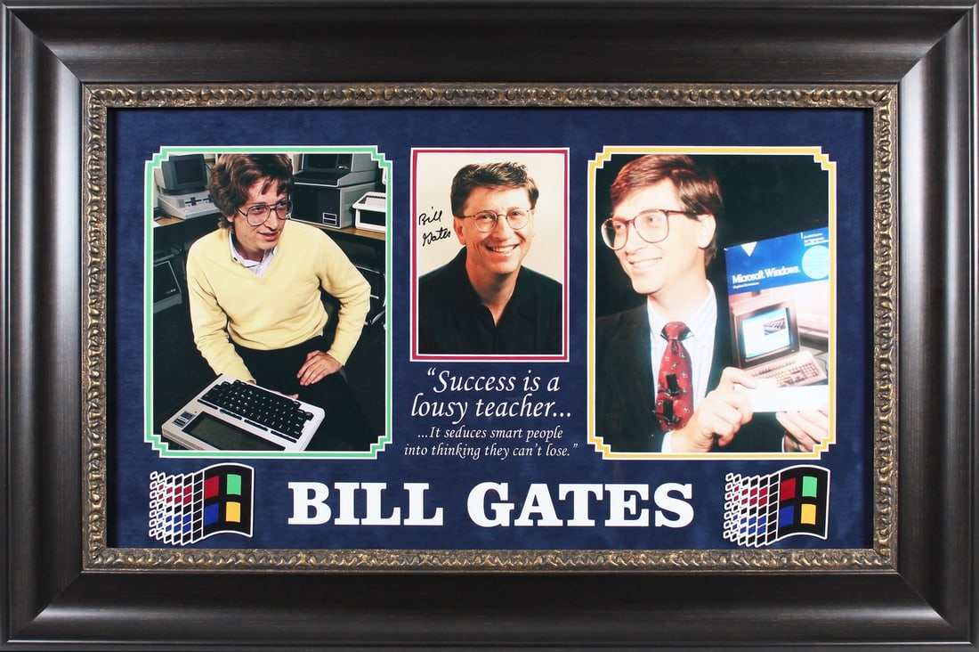 Framed 5x7 Bill Gates Signed Photo with JSA COA Autograph Authentication (1 of 7)