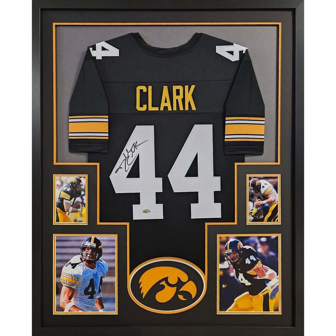 Dallas Clark Autographed Framed Jersey PIA Authentication Colts Iowa (1 of 2)
