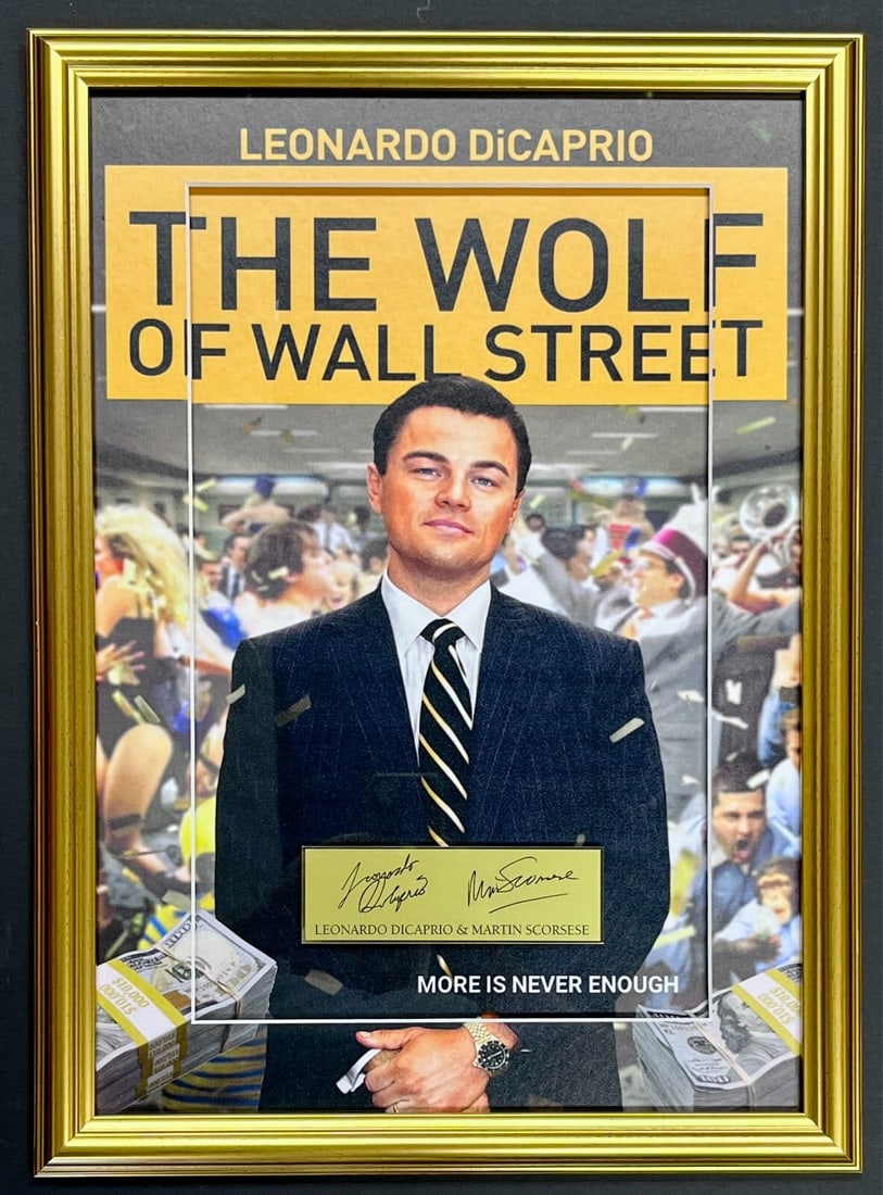 The Wolf of Wall Street Framed Display with Laser Engraved Signatures - Reproduction (1 of 3)
