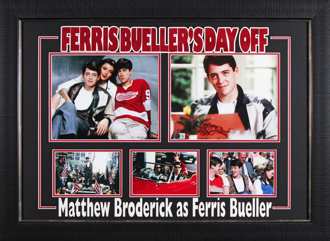 Framed 8x10 Photo Signed by Matthew Broderick Beckett Authenticated (1 of 2)