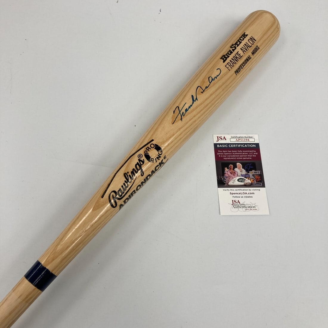 Frankie Avalon Signed Rawlings Baseball Bat with JSA COA (1 of 5)