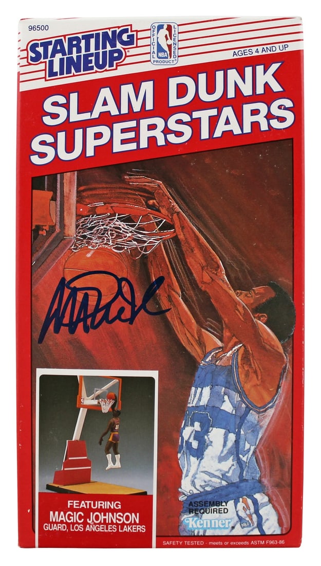 Magic Johnson Autographed 1989 Slam Dunk Superstars Figure Beckett Witnessed COA (1 of 8)