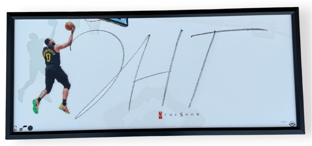 Talen Horton-Tucker Autographed Photo Frame Utah Jazz JSA Authenticated: Talen Horton-Tucker Autographed Photo Frame Utah Jazz JSA Authenticated Celebrate your love for basketball with this original autographed photo of Talen Horton-Tucker, a standout player for the Utah J