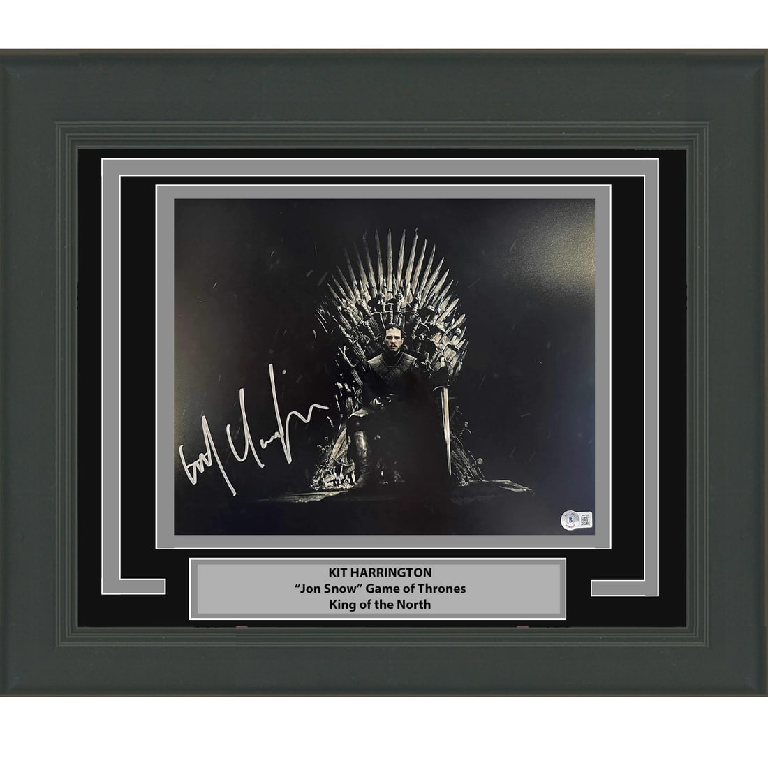 Kit Harrington Signed 11x14 Framed Photo Jon Snow Beckett COA (1 of 1)