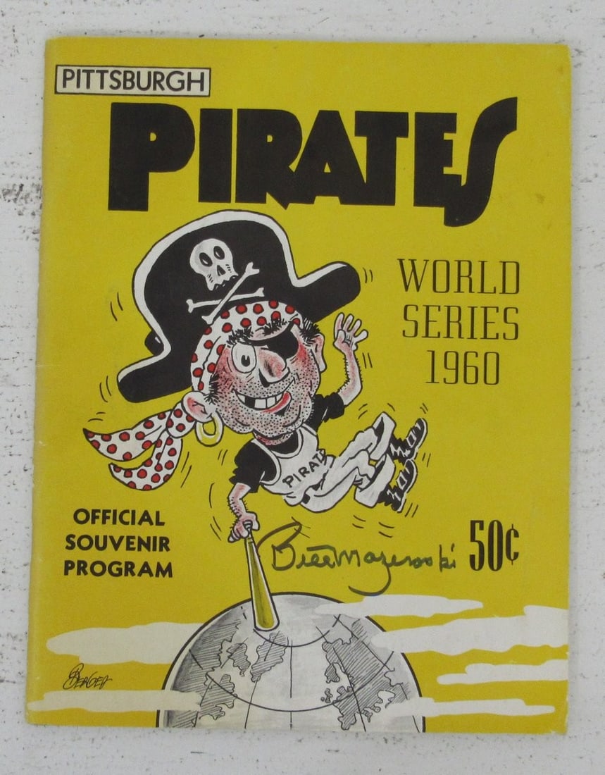 1960 World Series Program Signed by Bill Mazeroski JSA Authenticated (1 of 5)