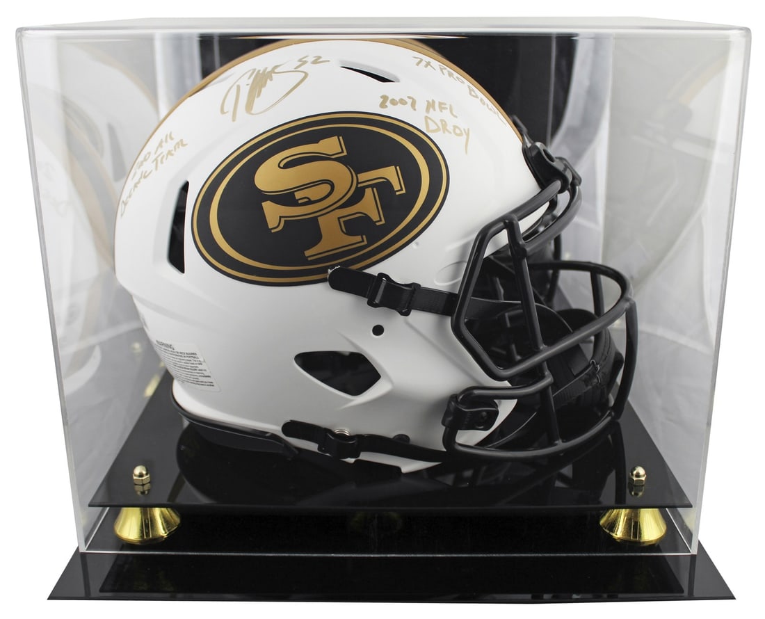 Patrick Willis Signed 49ers Lunar Speed Proline Helmet With Display Case BAS Authenticated (1 of 4)