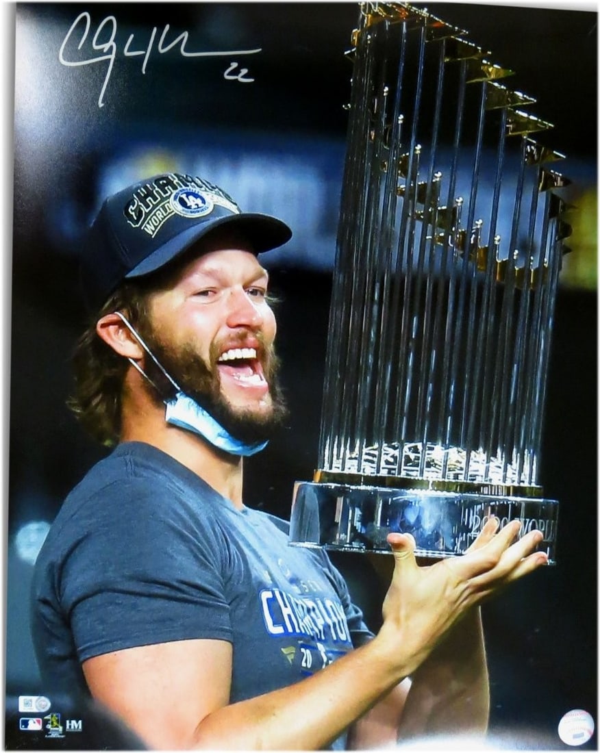 Clayton Kershaw Autographed 16X20 Photo Dodgers World Series MLB Authenticated (1 of 2)