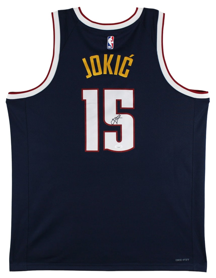 Nikola Jokic Signed Navy Blue Nike Jersey JSA Certified Denver Nuggets (1 of 5)