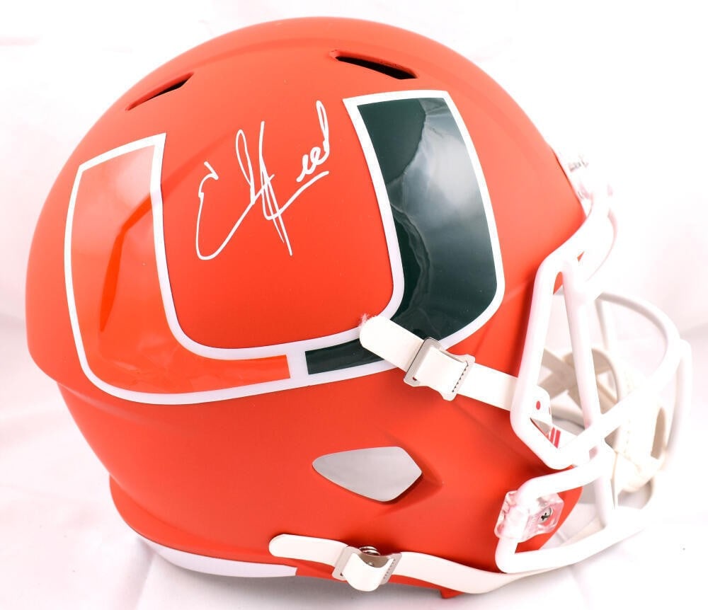 Ed Reed Signed Full Size Miami Hurricanes Speed Helmet Beckett Authenticated (1 of 10)