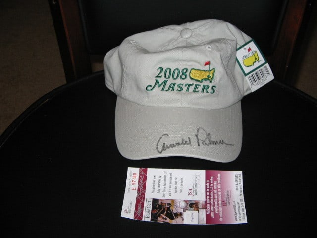 Signed Arnold Palmer Golf Hat with JSA COA Masters Champion Memorabilia (1 of 1)