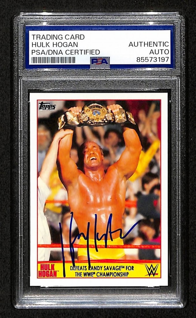 Hulk Hogan Autographed 2015 TOPPS WCW Champion Card #8 PSA/DNA (1 of 2)