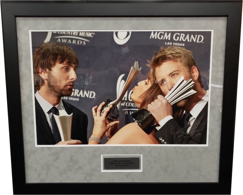 Lady A Antebellum Signed Framed Poster Beckett Authenticated (1 of 5)