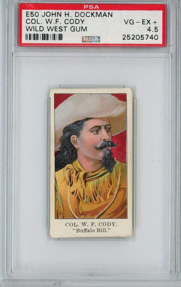 1910 E50 Dockman Buffalo Bill Tobacco Card PSA 4.5 (1 of 2)