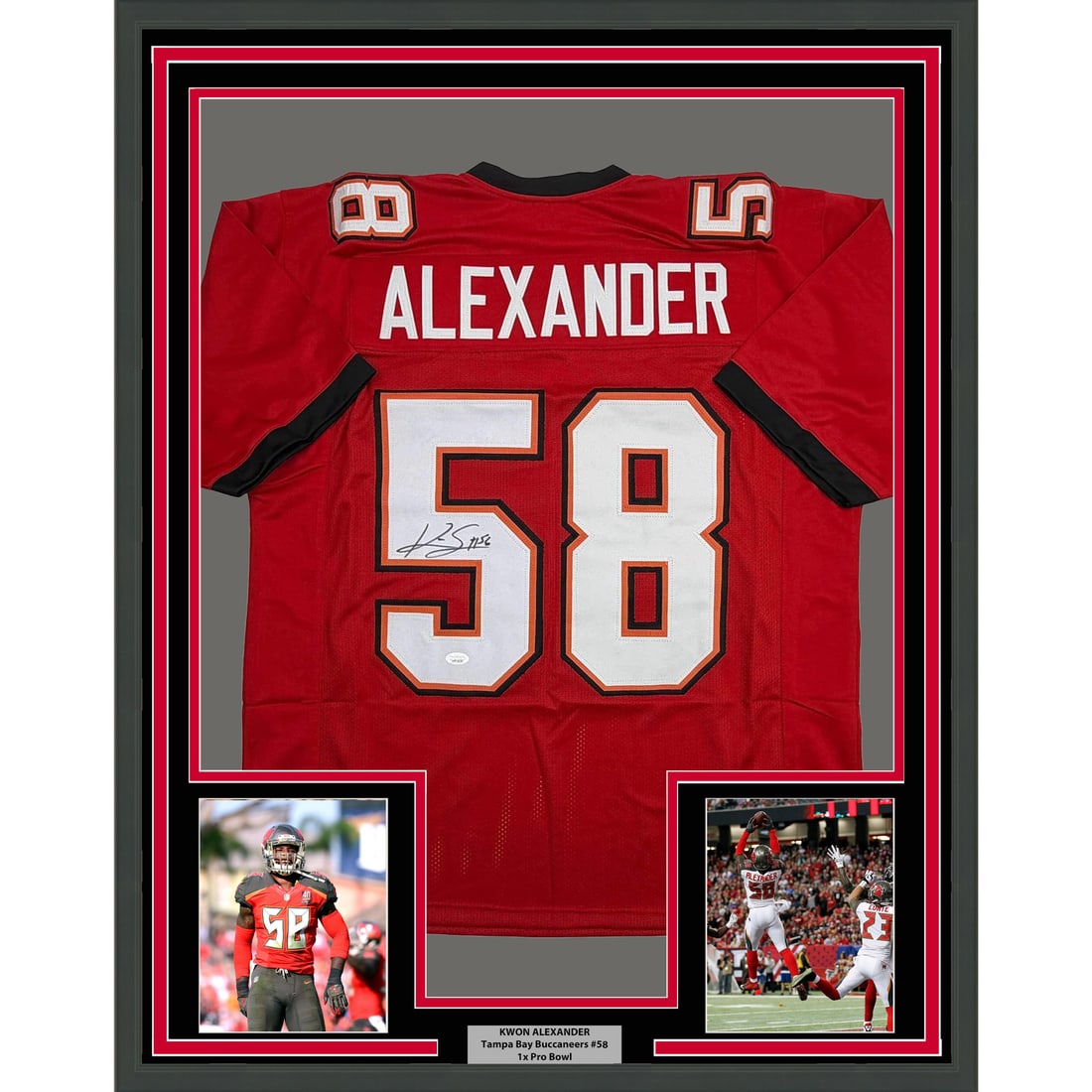 Kwon Alexander Signed Framed Tampa Bay Jersey 35x39 with JSA Authentication (1 of 2)