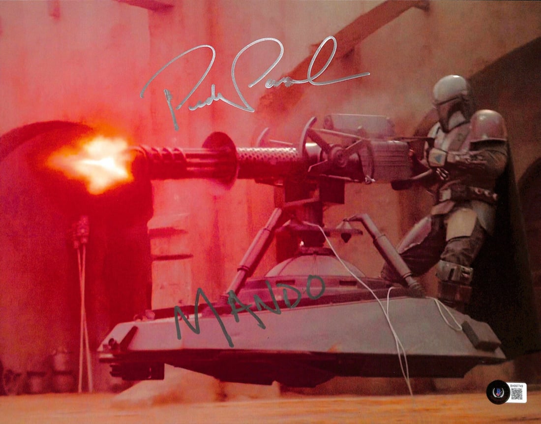 Pedro Pascal Signed Star Wars Mandalorian 11x14 Photo with Mando Inscription BECKETT (1 of 1)