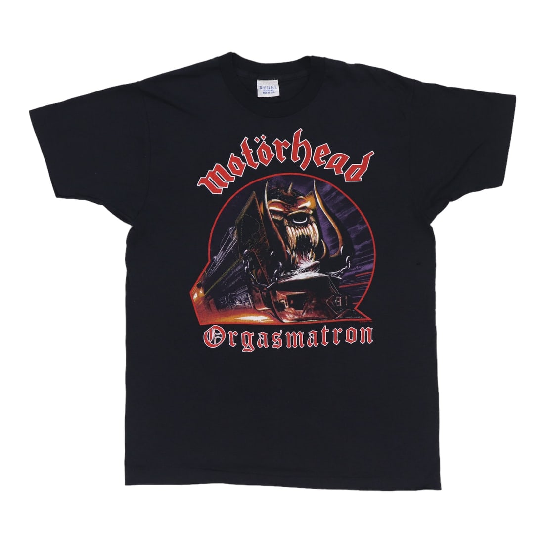 Vintage 1986 Motorhead Orgasmatron Black Poly Cotton Band Tee XL (1 of 7)