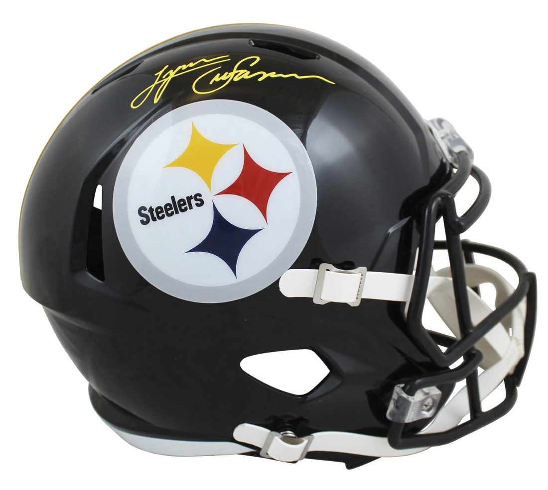 Lynn Swann Signed Pittsburgh Steelers Full Size Speed Rep Helmet BAS Witnessed (1 of 3)