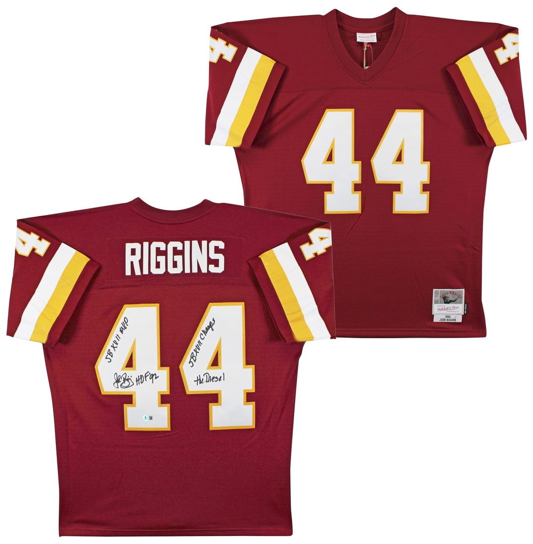 John Riggins Signed 1982 Maroon Jersey with Inscriptions BAS Authenticated (1 of 8)