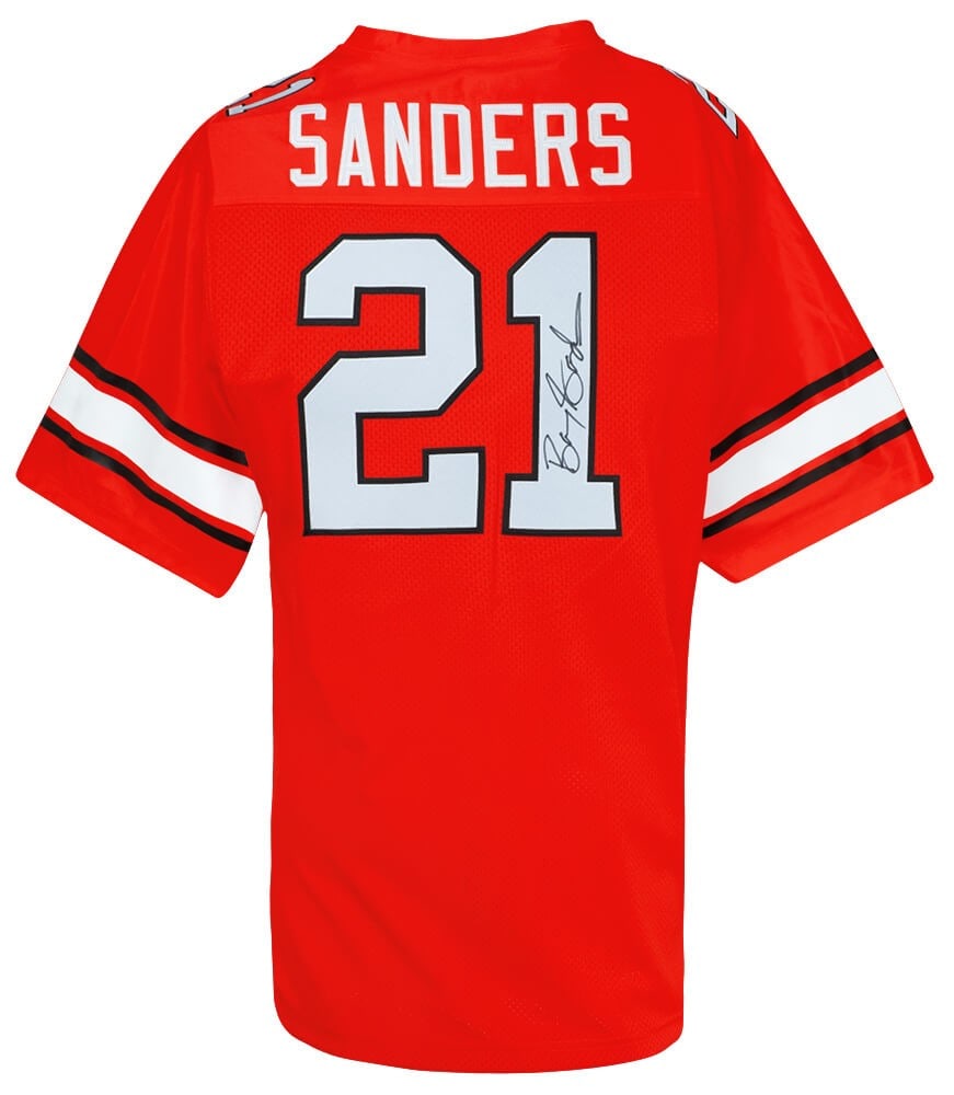 Oklahoma State Retro Brand Orange Jersey Barry Sanders Autograph Heisman 88 Inscription (1 of 3)
