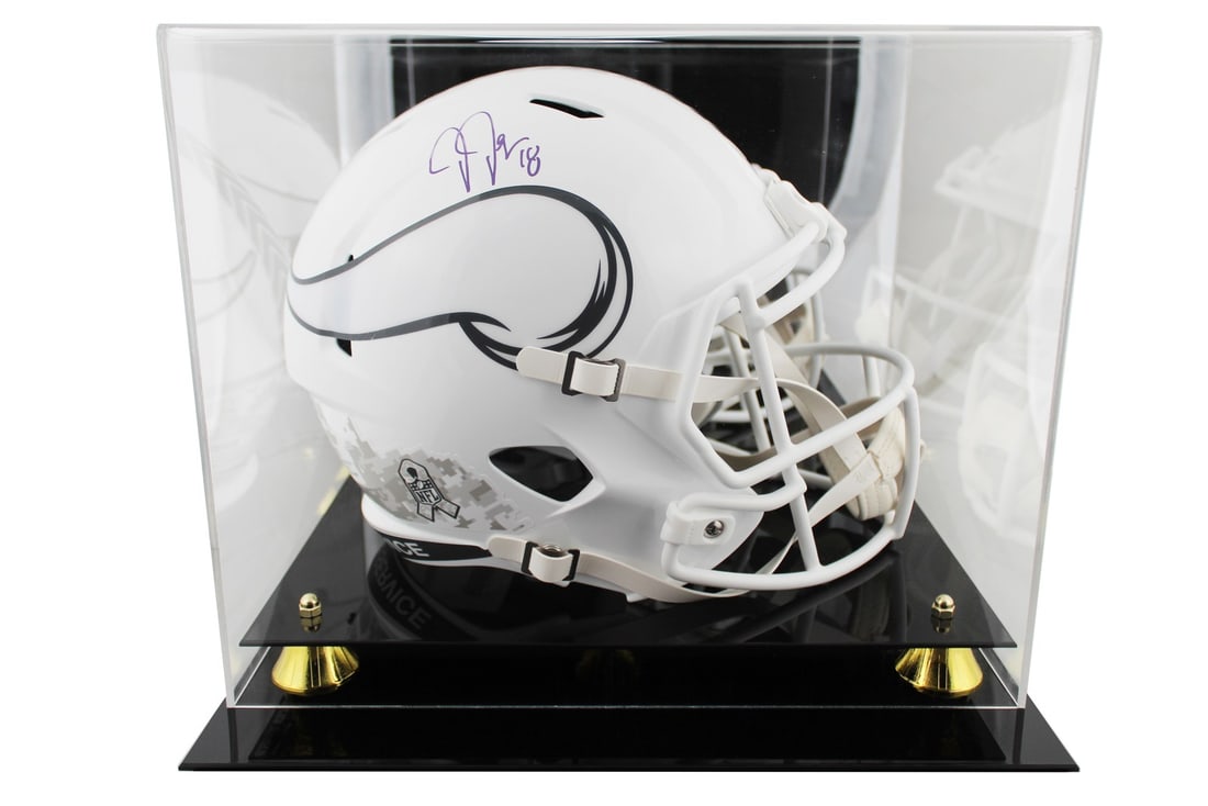 Justin Jefferson Signed Vikings STS III Full Size Helmet with Beckett Authentication (1 of 4)