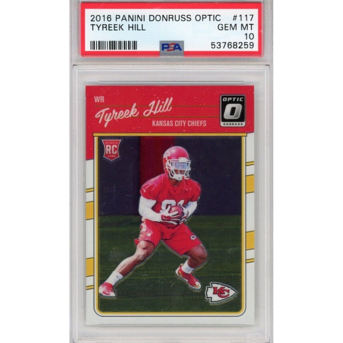 2016 Panini Donruss Optic Tyreek Hill Rookie Card PSA 10 #117 (1 of 2)