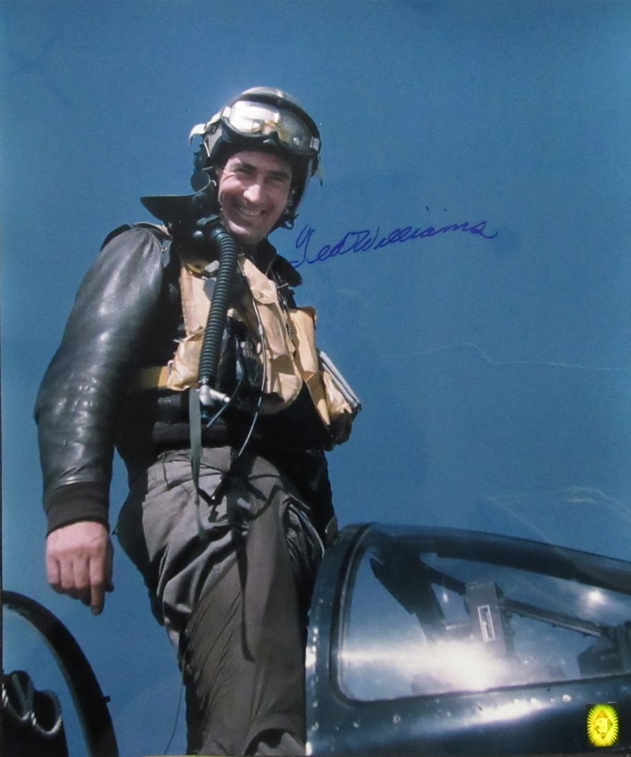 20x24 Signed Ted Williams Photo with Green Diamond Hologram Authentication (1 of 4)