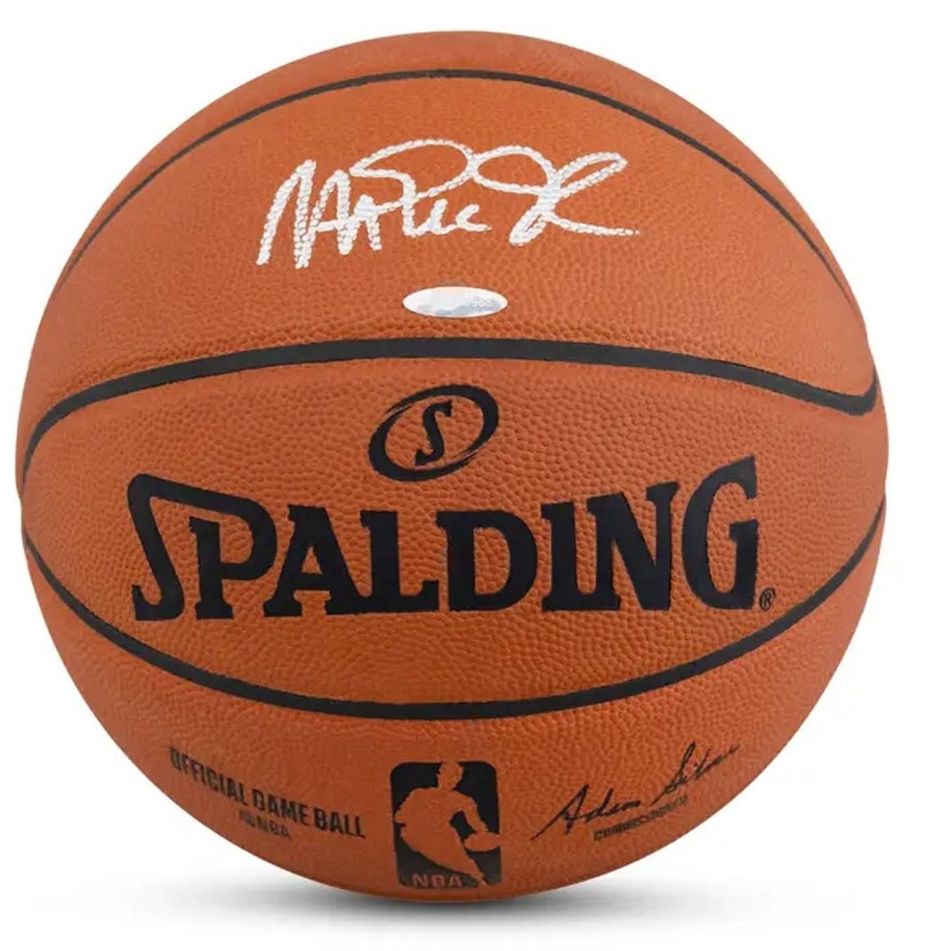 Magic Johnson Autographed Spalding Basketball Upper Deck Lakers (1 of 3)
