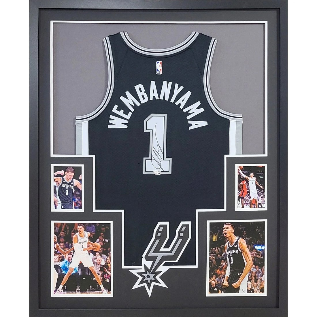 Framed Victor Wembanyama Autographed Spurs Jersey Authenticated by Fanatics (1 of 2)