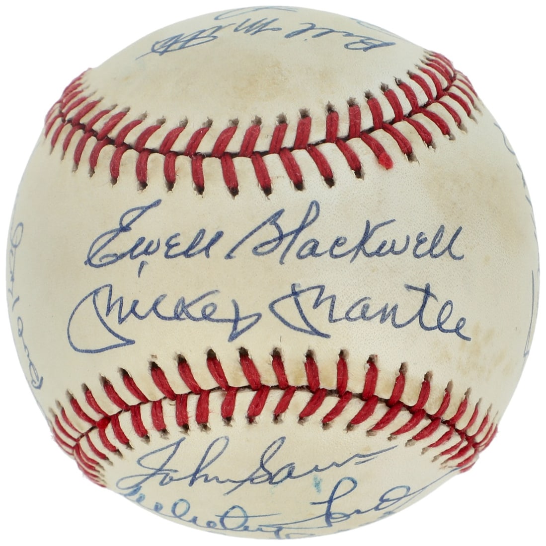 1953 Yankees World Series Baseball Signed by Mantle and Team BAS LOA (1 of 7)